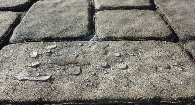 Water Repellent Sealer on Concrete